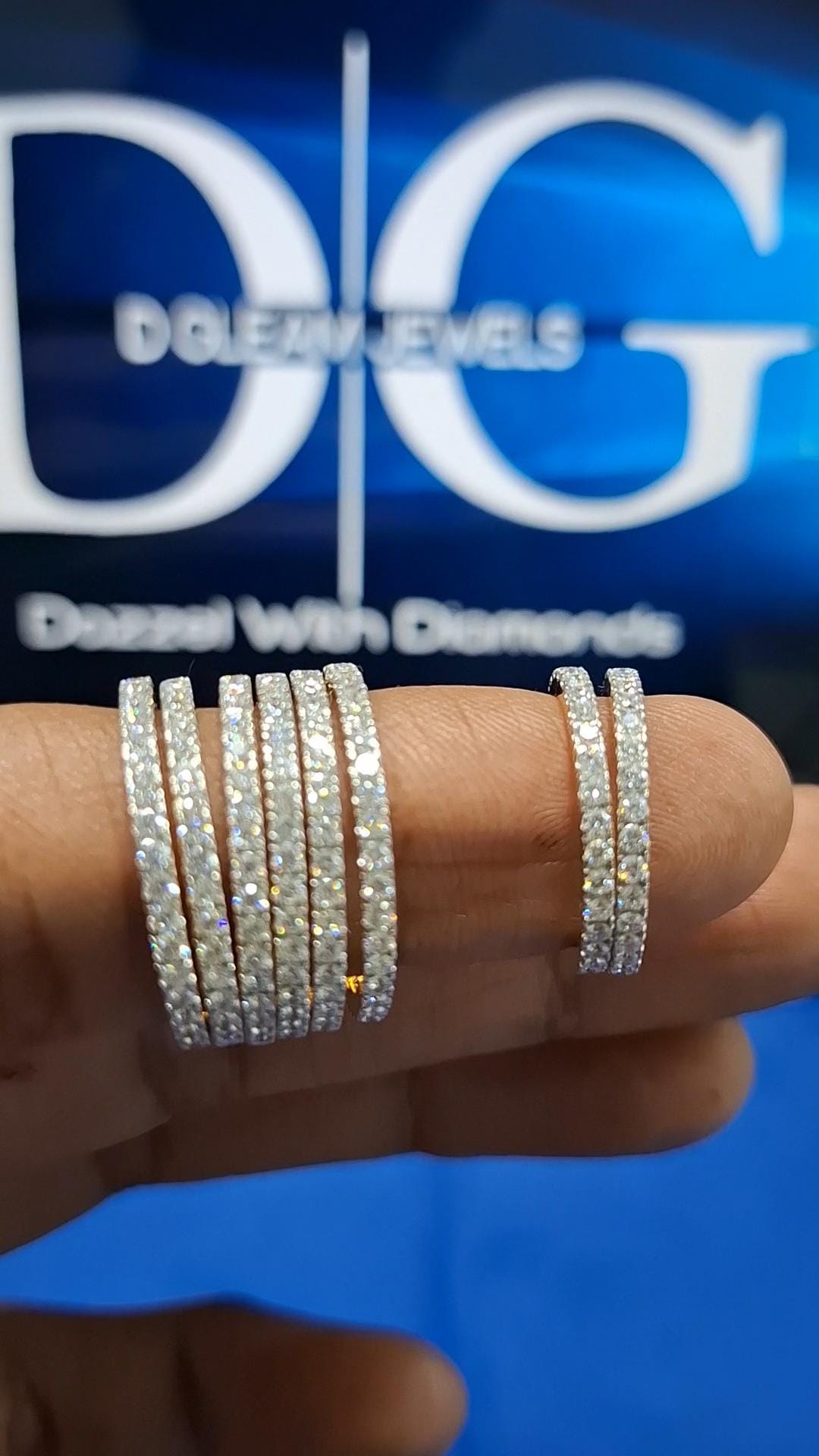 Micro Pave Lab Grown Diamond Wedding Band: 14K Gold Full Eternity Stackable Ring