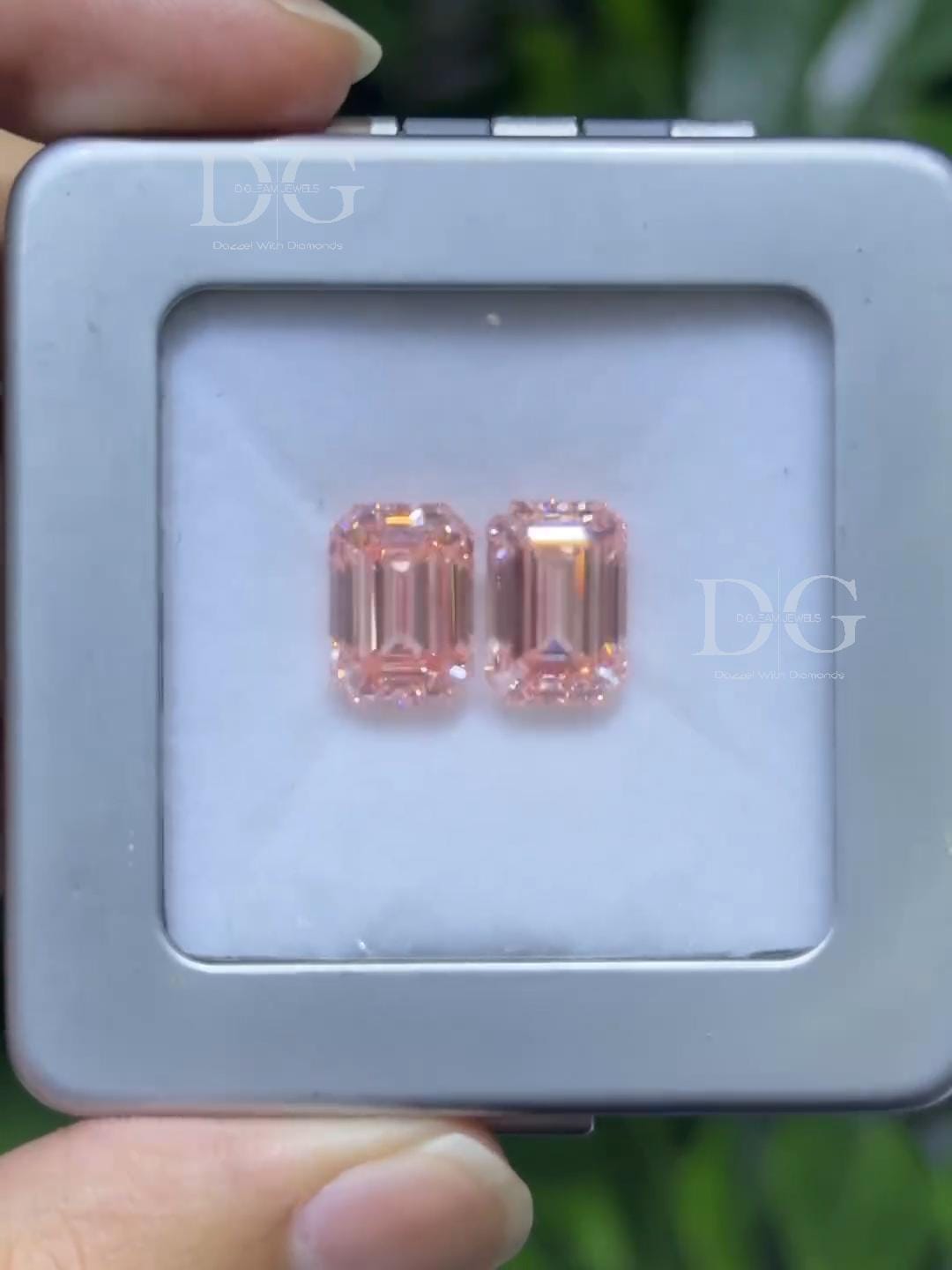 Pink Lab Grown Diamond: 4 ct Emerald Cut IGI Certified Loose Stone