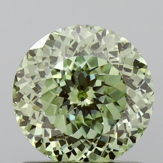 Round Shape Portuguese Cut 2.00ct Fancy Vivid Green VS2 | Loose Lab Grown Diamond