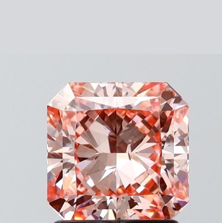 SQ.Radiant 3.00ct Fancy Vivid Pink VS1, Loose Lab Grown Diamond - With IGI Certificate