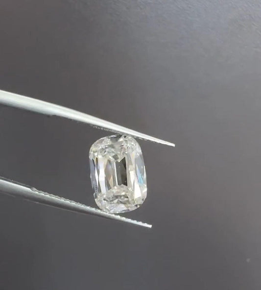 1.01 Carat Old Miner Cushion Cut Lab Grown Diamond F VS1 IGI Certified Antique Style
