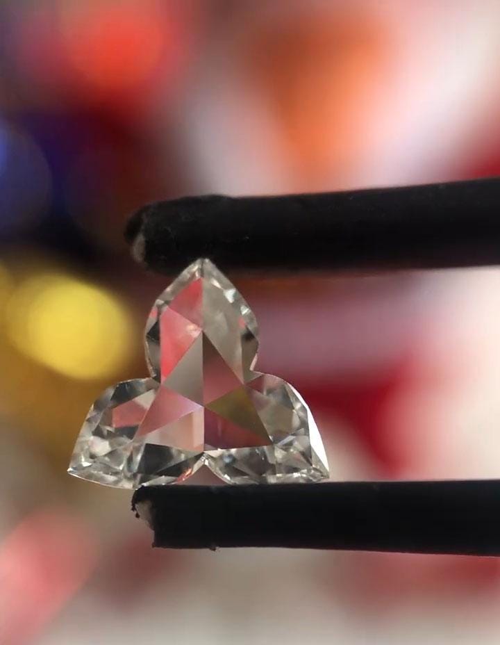 1 Carat Lab Grown Diamond: EF-VS Three Leaf Clover Cut Loose Diamond
