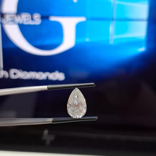 2 CT Pear Cut DE/VS Lab Grown Diamond, Loose Diamond