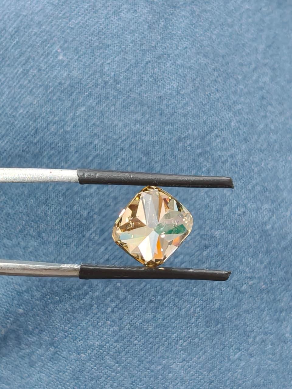 3.05 Ct Natural Fancy Champion Diamond – Cushion Cut | Loose Diamond for Custom Jewelry