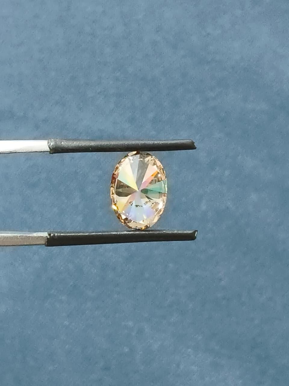 2.00 Carat Natural Fancy Brownish Yellow color Diamond ,Oval Modified Brilliant Cut Diamond ,for jewellery