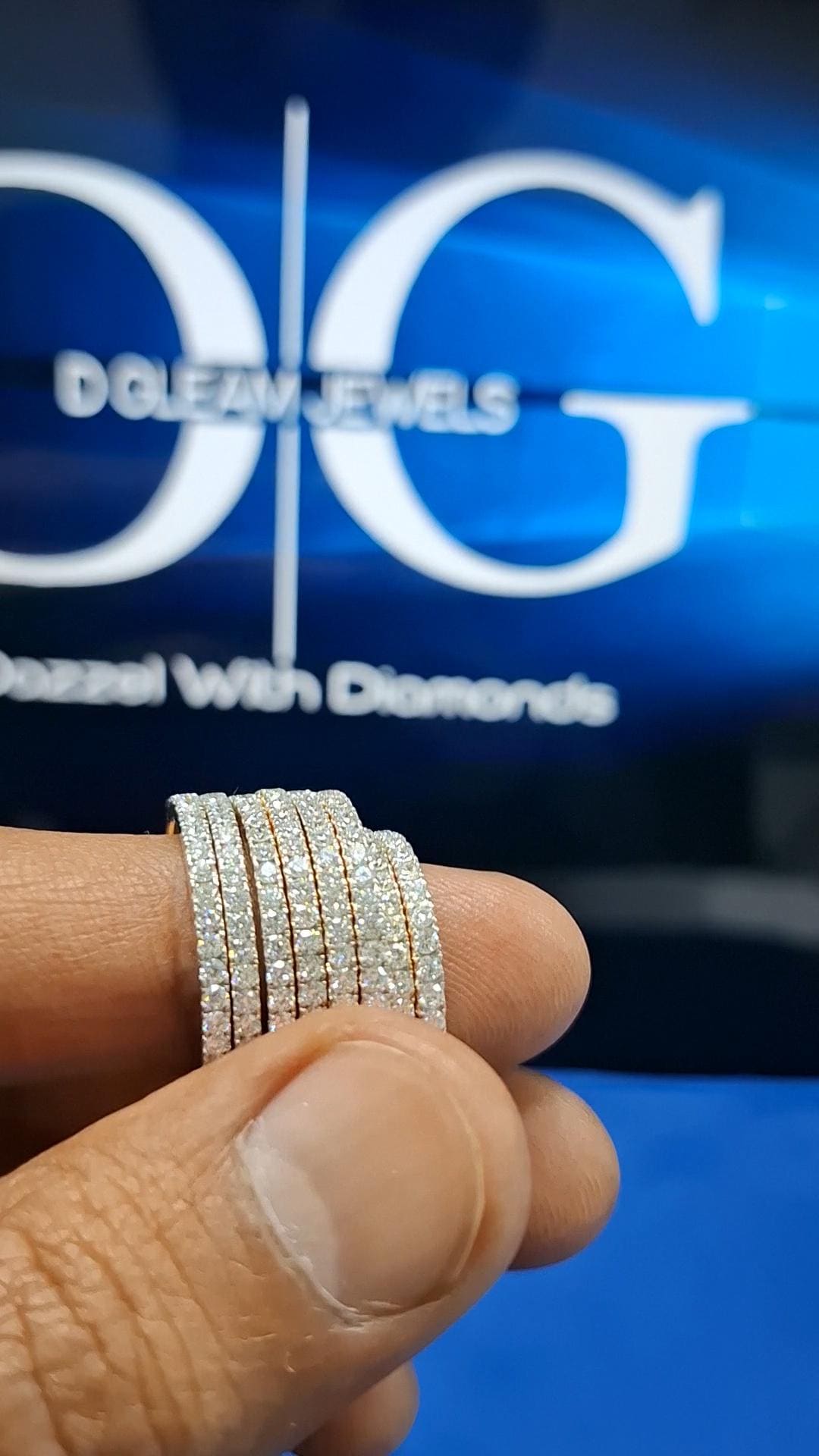 Micro Pave Lab Grown Diamond Wedding Band: 14K Gold Full Eternity Stackable Ring