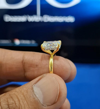 Radiant Cut Lab Grown Diamond Engagement Ring, 3.00 CT Radiant Cut Solitaire Wedding Ring, Ring for Women, Anniversary Gift for Her