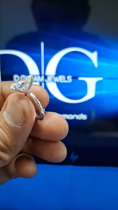 Oval Engagement Ring, 3.00 CT Oval Lab Grown Diamond Wedding Ring for Her, F/VS1 Lab Created Diamond, Solitaire Ring, Anniversary Gifts