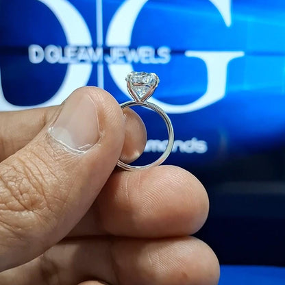 Oval Engagement Ring, 3.00 CT Oval Lab Grown Diamond Wedding Ring for Her, F/VS1 Lab Created Diamond, Solitaire Ring, Anniversary Gifts