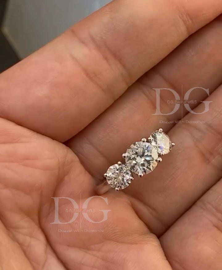 IGI Certified Lab Grown Diamond Engagement Ring - Three Stone Promise