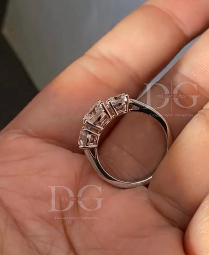 IGI Certified Lab Grown Diamond Engagement Ring - Three Stone Promise