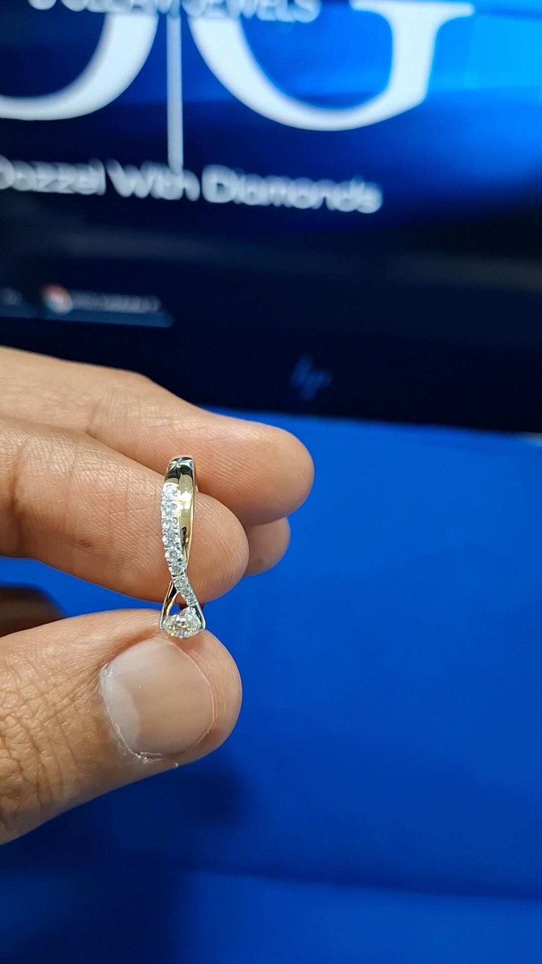 Round Diamond Engagement Ring with Twisted Pave Band, 0.50 CT Lab Grown Diamond Wedding Ring, Gift for Her, White/Yellow/Rose Gold