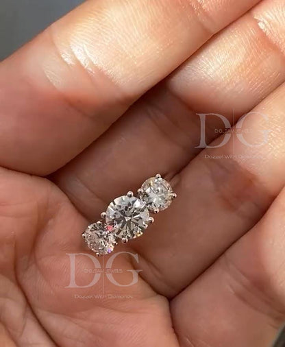 IGI Certified Lab Grown Diamond Engagement Ring - Three Stone Promise