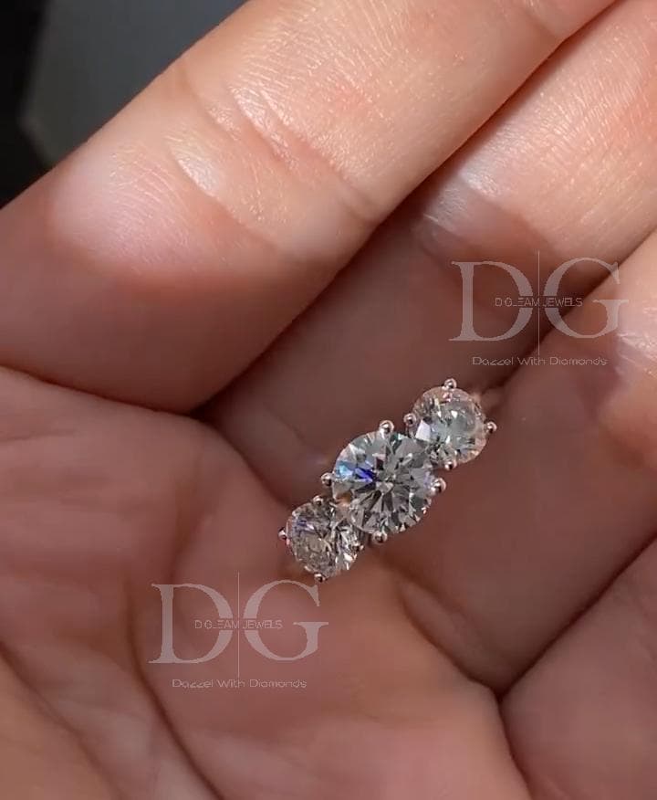 IGI Certified Lab Grown Diamond Engagement Ring - Three Stone Promise