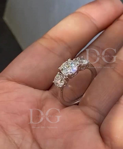 IGI Certified Lab Grown Diamond Engagement Ring - Three Stone Promise