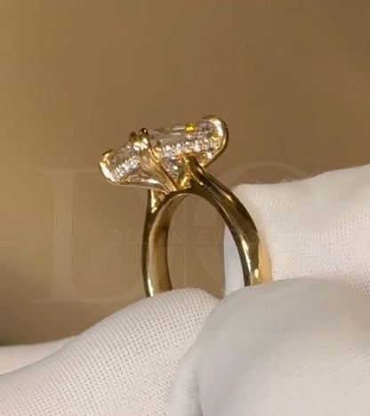 Cushion Cut Diamond Engagement Ring | Classic Solitaire Gold Ring | Timeless Bridal Jewelry | Luxury Fine Jewelry