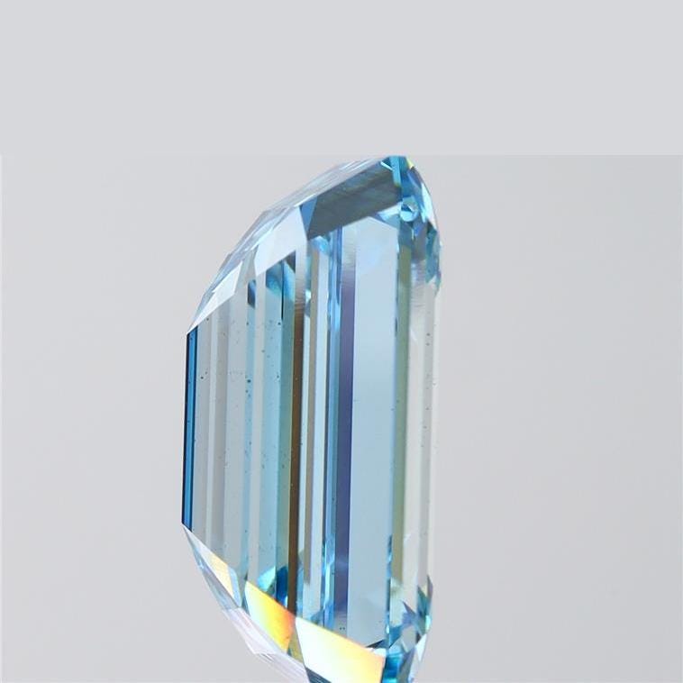10.23 CT Emerald Cut Blue Lab Grown Diamond: Engagement Ring Stone