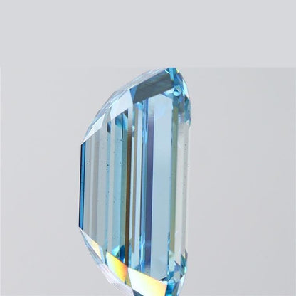 10.23 CT Emerald Cut Blue Lab Grown Diamond: Engagement Ring Stone