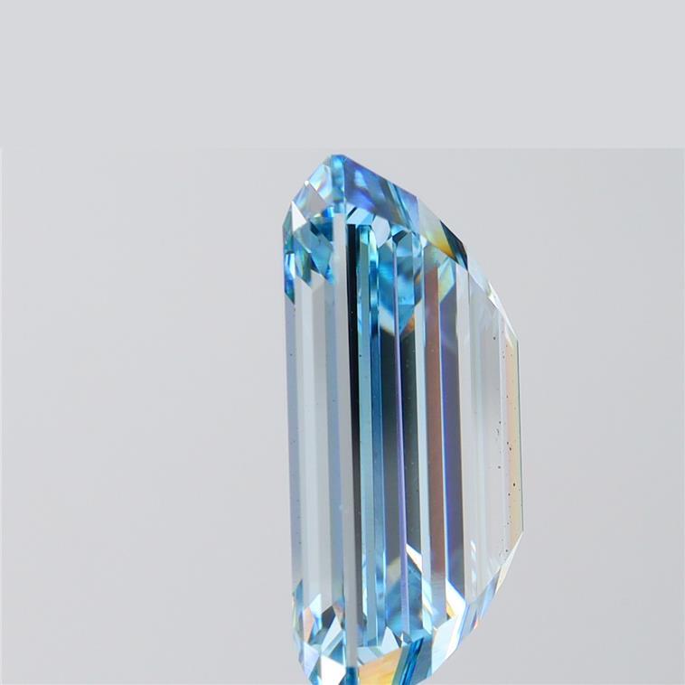10.05 CT Emerald Cut Blue Lab Grown Diamond: Engagement Ring Gemstone