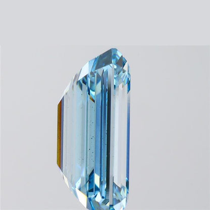 10.05 CT Emerald Cut Blue Lab Grown Diamond: Engagement Ring Gemstone