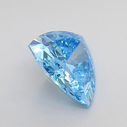 1.01 Carat Trillion Cut Fancy Vivid Blue Lab Grown Diamond, IGI Certified VVS2