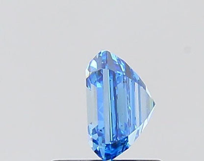 1.01 Carat Asscher Cut Fancy Vivid Blue Lab Grown Diamond, IGI Certified EF VVS