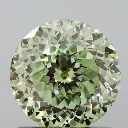 Round Shape Portuguese Cut 2.00ct Fancy Vivid Green VS2 | Loose Lab Grown Diamond