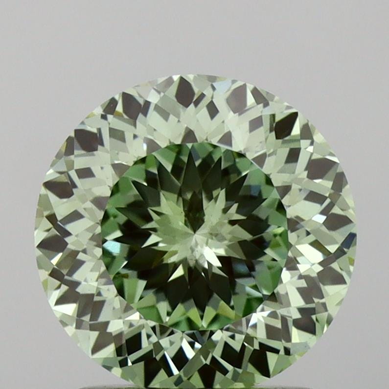 Round Shape Portuguese Cut 2.00ct Fancy Vivid Green VS2 | Loose Lab Grown Diamond