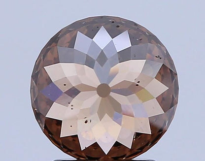 Round Shape Portuguese Cut 2.00 ct Champagne Color VS2 | Loose Lab Grown Diamond