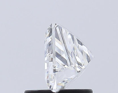 Trapezoid Lab Grown Diamond Ring: 14K White Gold Three Stone Engagement Ring