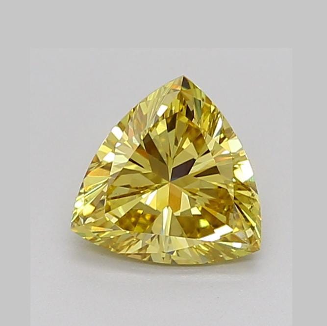 Trillion 2.01ct Fancy Intense Yellow VS2, IGI Certified, Lab grown Diamond