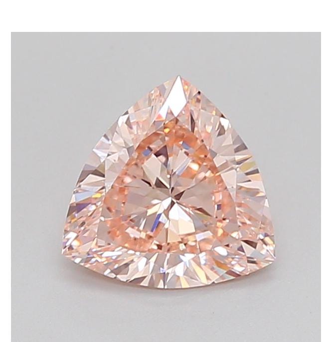 Trillion Cut 1.00ct Fancy Vivid Pink VS2, IGI Certified, Loose Lab Grown Diamond