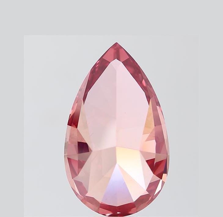 Pear Cut 1.20ct Fancy Red Color VS, IGI Certified, Loose Lab Grown Diamond