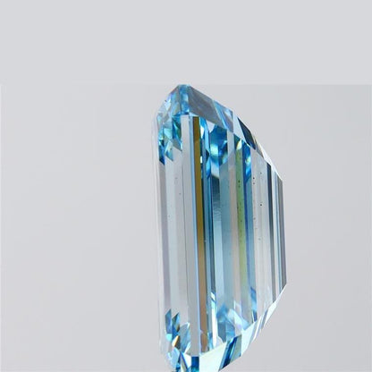 10.23 CT Emerald Cut Blue Lab Grown Diamond: Engagement Ring Stone