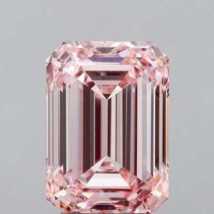 Emerald 2.00ct Fancy Intense Pink VS2, Loose Lab Grown Diamond, IGI Certified