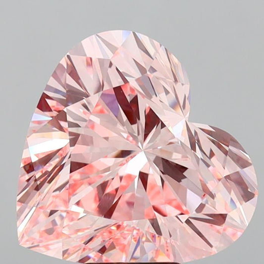 Heart 2.00ct Fancy Intense Pink VS2, IGI Certified, Loose Lab Grown Diamond
