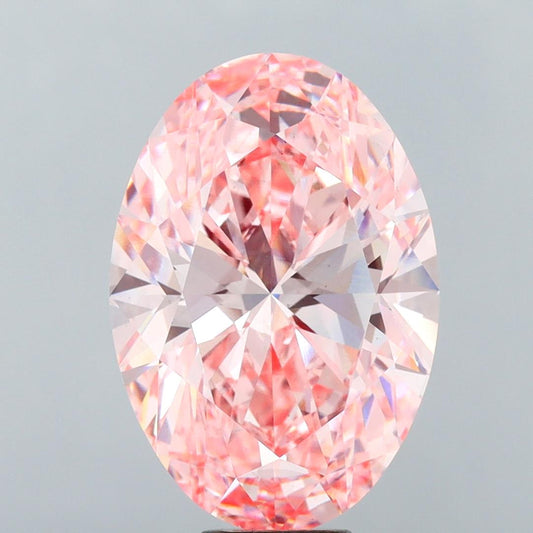Oval Cut 2.00ct Fancy Vivid Pink VS2, IGI Certified, Loose Lab Grown Diamond