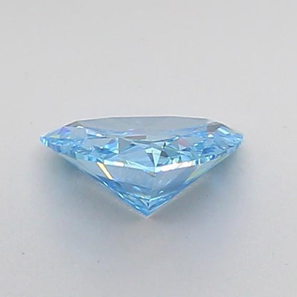 1.01 Carat Trillion Cut Fancy Vivid Blue Lab Grown Diamond, IGI Certified VVS2