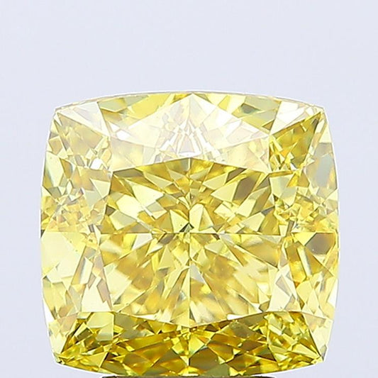 Cushion 2.01 ct Fancy Intense Yellow VS2, IGI Certified, Lab grown Diamond