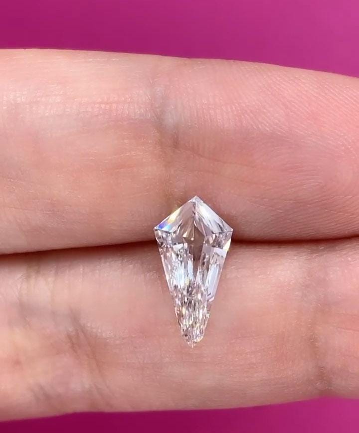 Kite Cut Lab Grown Diamond: 1 Carat Loose Diamond