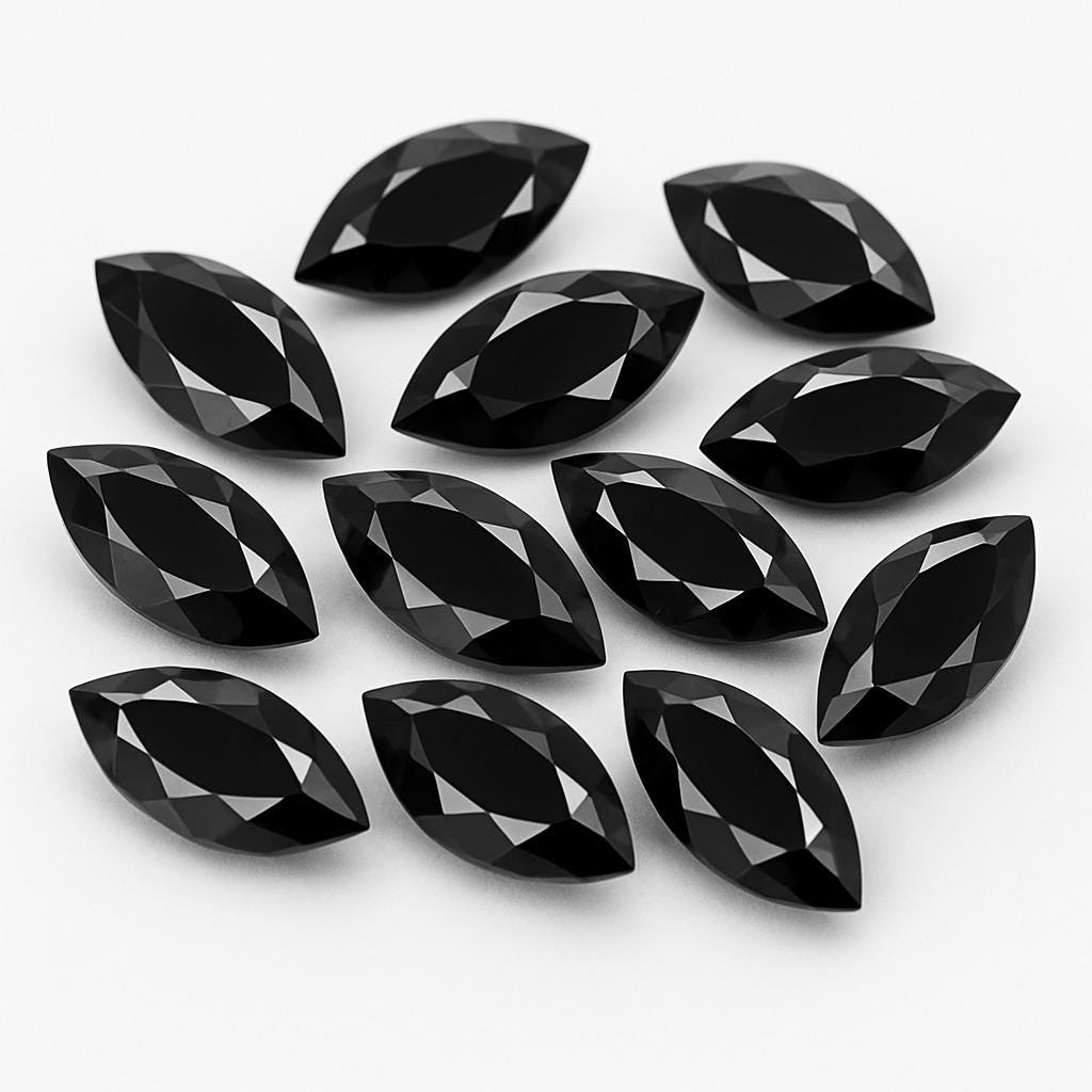 Multi Shape Natural Black Diamond: Loose Stone for Ring/Pendant, AAA+, IGI Certified