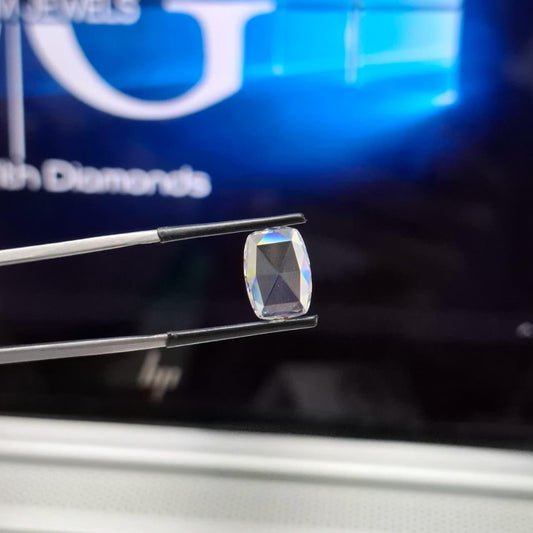 2.04ct Cushion Rose Cut Lab Grown Diamond, F VVS2, IGI Certified