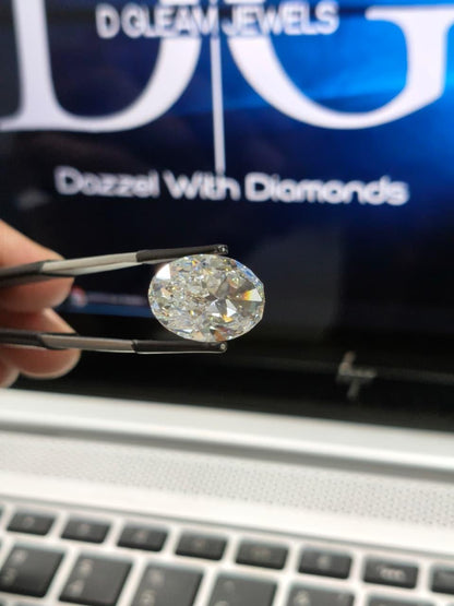5.00ct Oval Euro Cut Lab Grown Diamond, F VVS2, IGI Certified