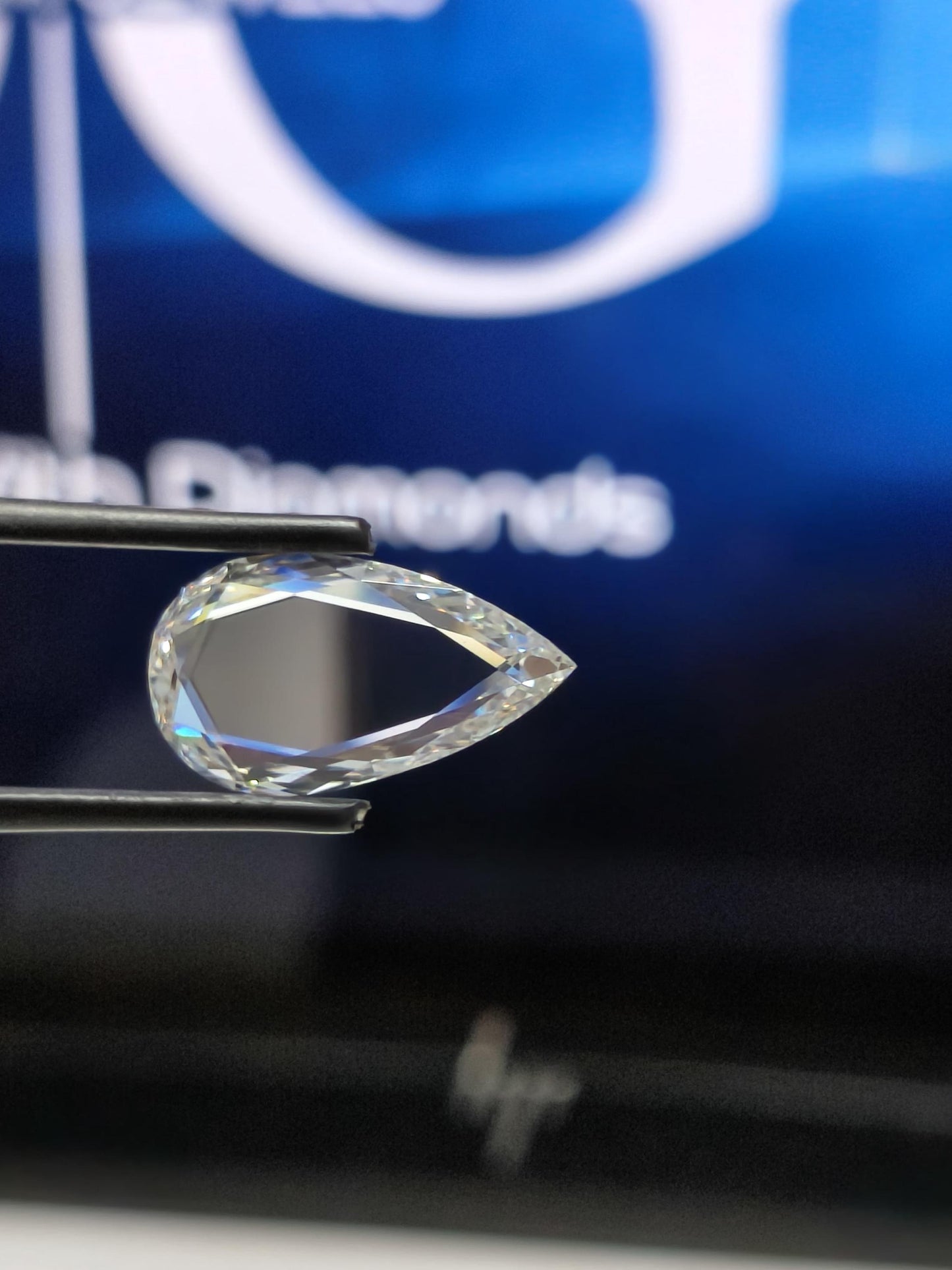 Pear Rose Cut Lab Grown Diamond: 2.00 CT Teardrop, Vintage Style