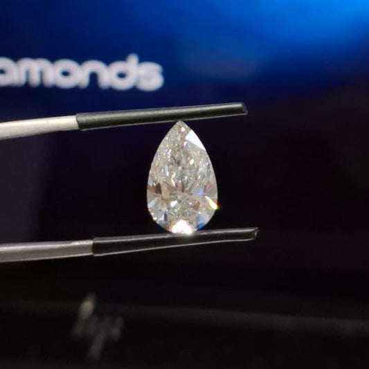 2 CT Pear Cut DE/VS Lab Grown Diamond, Loose Diamond