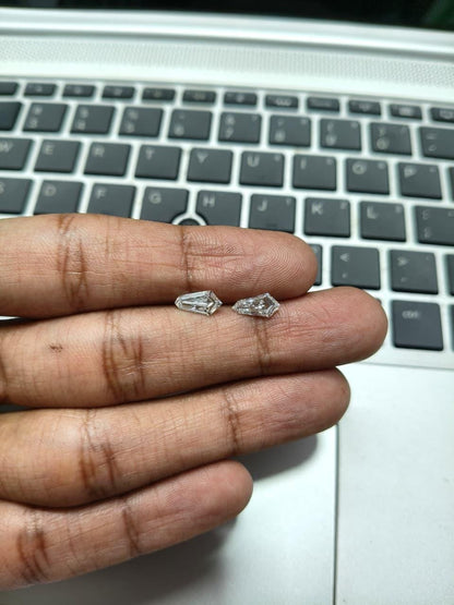 Kite Cut Lab Grown Diamond Pair: 2.00 CT HPHT, Jewelry Making