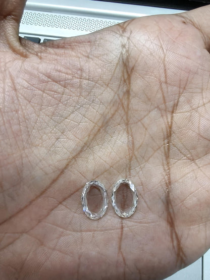 Oval Rose Cut Lab Grown Diamond Pair: 3.00 CTW, IGI Certified