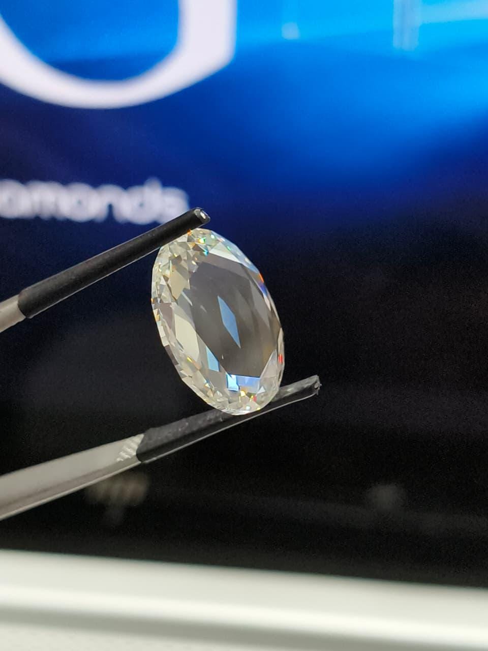 6.97 ct Rose Cut F VVS Lab Grown Loose Diamond