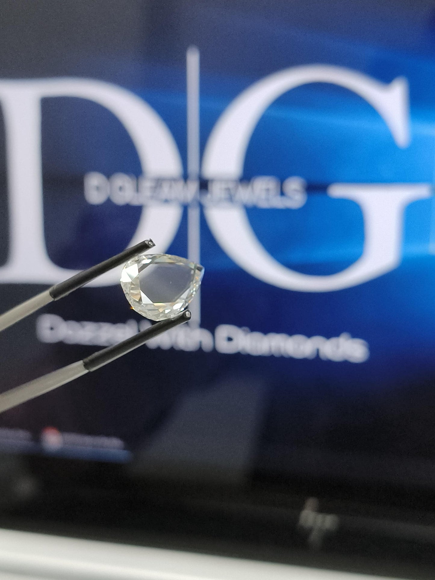 Pear Rose Cut Lab Grown Diamond: 2.00 CT Teardrop, Vintage Style