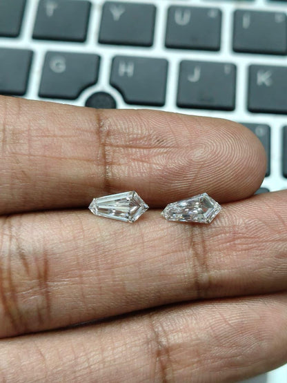 Kite Cut Lab Grown Diamond Pair: 2.00 CT HPHT, Jewelry Making